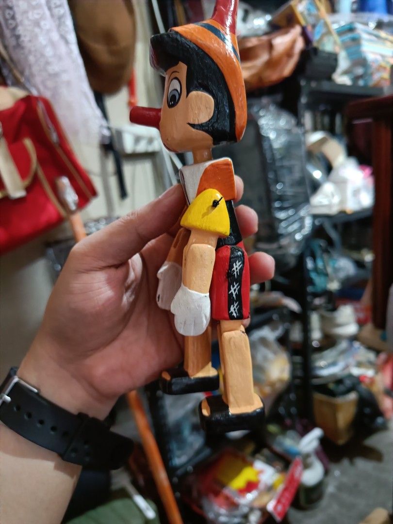 Wood carved Pinocchio (Category: Figurines & Statues) located in Taguig. Submitted by ashicollection (Listing ID 1461865416, Image 2). Description: Please read! For sure buyer only! NO COD/COP No reservation The items will be sold to the first payer w/o prior notice. Verbal reservations are not acceptable. Note: All items are vintage. Please manage your expectations accordingly. G cash payment. Shipping via Lalamove Metro Manila. For province: J 