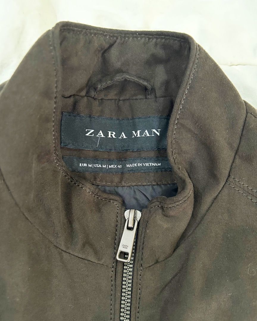 NEW MARKDOWN!! Zara Man Brown Zip-Up Jacket Size M (Category: Coats, Jackets and Outerwear) located in Quezon City. Submitted by strangesuitcase (Listing ID 1461976490, Image 1). Description: - Zara Man Jacket - Color: Dark Brown - Style: Zip-up front - Pockets: Two side pockets, one inner zip pocket - Size: Medium (M) - Dimensions: chest 19"/length 25.5"/waist 18"/sleeve length 25" - Origin: Made in Vietnam.