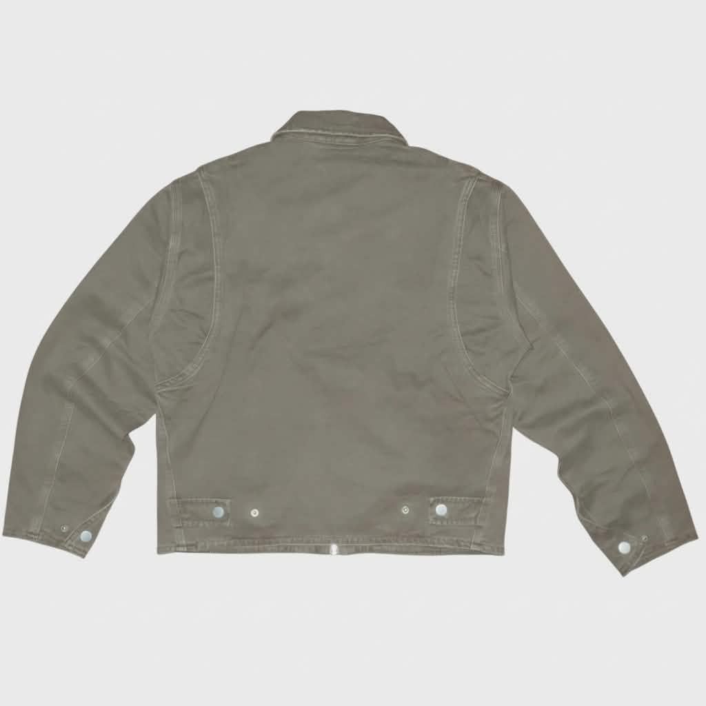 Zip-Up Workwear Jacket (Category: Coats, Jackets and Outerwear) located in Manila. Submitted by cali_cx (Listing ID 1461820407, Image 3). Description: -Vintage Olive green workwear jacket from H&M brand new - Full zip closure - Chest pocket - Two side pockets - Classic collar - Estimated size: Small Price: 3000 Location: QC Cubao Can do meet ups.
