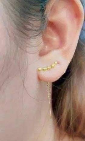 18K Saudi Gold Bubble Tic-tac Earrings (Category: Earrings) located in Caloocan City. Submitted by cheskhaionlinestore2.0 (Listing ID 1462048588, Image 2). Description: 18K Pure Saudi Gold Bubble Tictac ₱2950 only 📌 🍒 Pawnable/ Nasasangla💯 🍒 Brandnew 💯 🍒 Ship via JNT/ LBC 🍒 Lalamove for same day delivery 🍒 We accept COD COP with downpayment to avoid cancellation of orders ⚡ How to Order? Please feel free to message us directly 🙏🏻 Cheskh