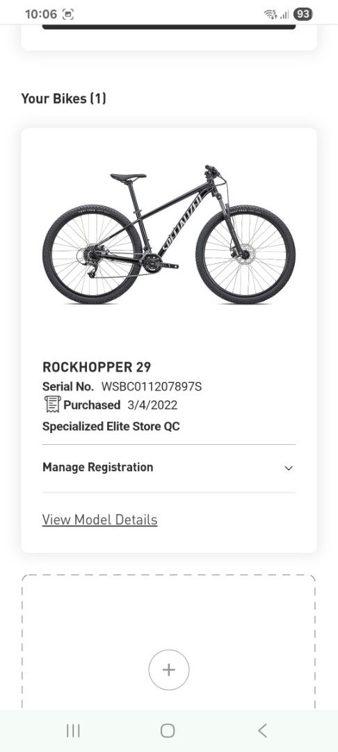 2022 Specialized Rockhopper 29 (Category: Bicycles) located in Quezon City. Submitted by antes_naff8 (Listing ID 1462187333, Image 1). Description: 2022 Specialized Rockhopper 29 - Small Radius cx7 brakes.