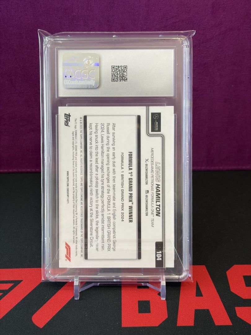 2025 Topps Chrome Formula 1 #104 Lewis Hamilton Pink RayWave Refractor CGC9.5 （分類：鑑定單卡）位於 Hong Kong。 由 hk.dhos 提交（商品編號 1462109983，圖片 2）。簡介： 。