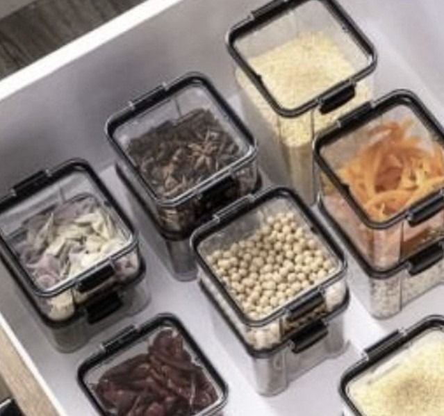 6pcs / set Airtight Storage Box for Spice / Dry Food / Container ...