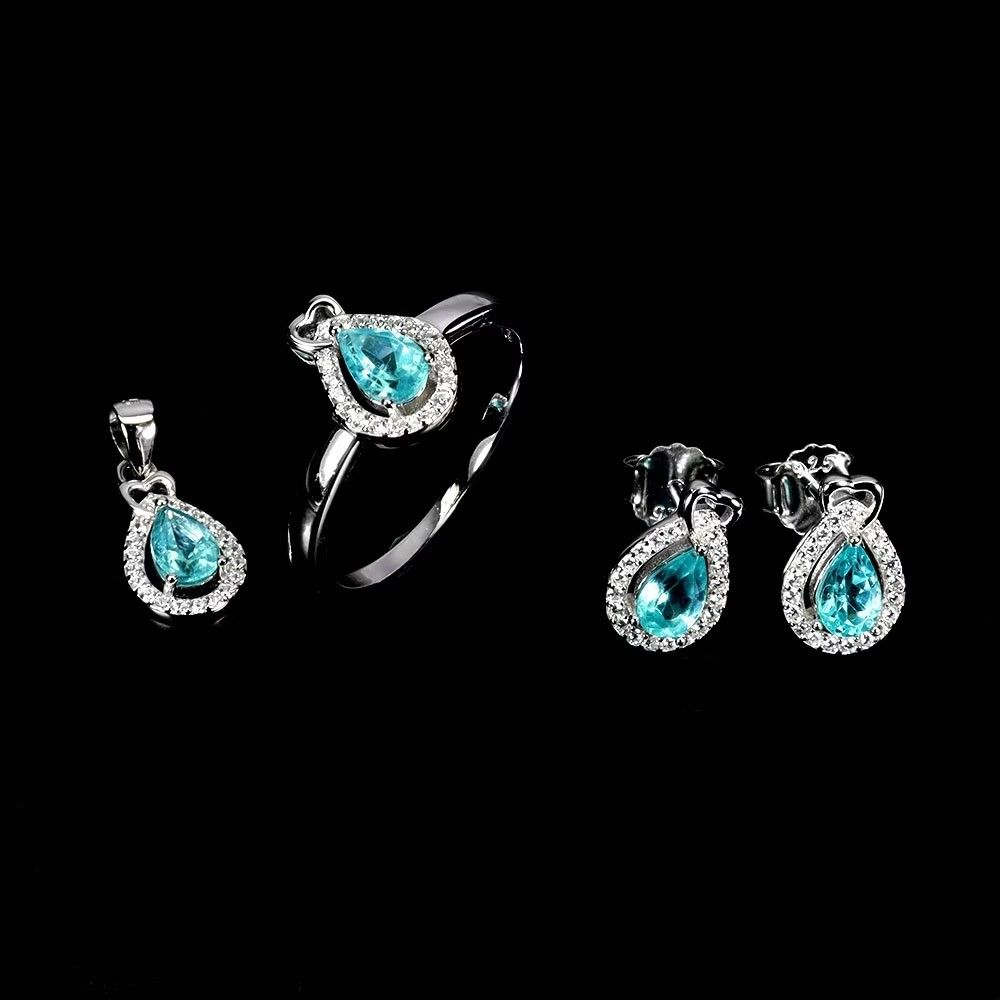 💯 Natural APATITE set (Category: Precious Stones) located in Kawit. Submitted by authentic_gemstones_byalton (Listing ID 1462156959, Image 2). Description: AVAILABLE ❗ NATURAL APATITE SET -8.5 (ring size) -Set in 925 sterling silver -W/ markings -Brand new item PRICE: only 6,700 php.