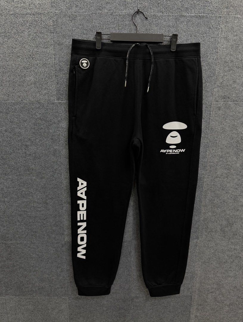A BATHING APE® AVPE NOW Jogger Pants (Category: Activewear) located in Marikina City. Submitted by grindmanila (Listing ID 1462108980, Image 1). Description: MENS XL - XXL FITS✔️ XXL TAG 36 - 38 WAISTLINE 41 LENGTH EXCELLENT✅ BLACK N BLACK✅.