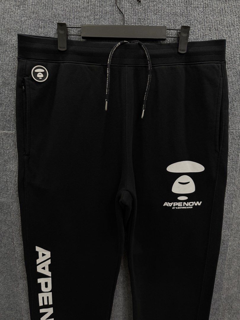 A BATHING APE® AVPE NOW Jogger Pants (Category: Activewear) located in Marikina City. Submitted by grindmanila (Listing ID 1462108980, Image 2). Description: MENS XL - XXL FITS✔️ XXL TAG 36 - 38 WAISTLINE 41 LENGTH EXCELLENT✅ BLACK N BLACK✅.