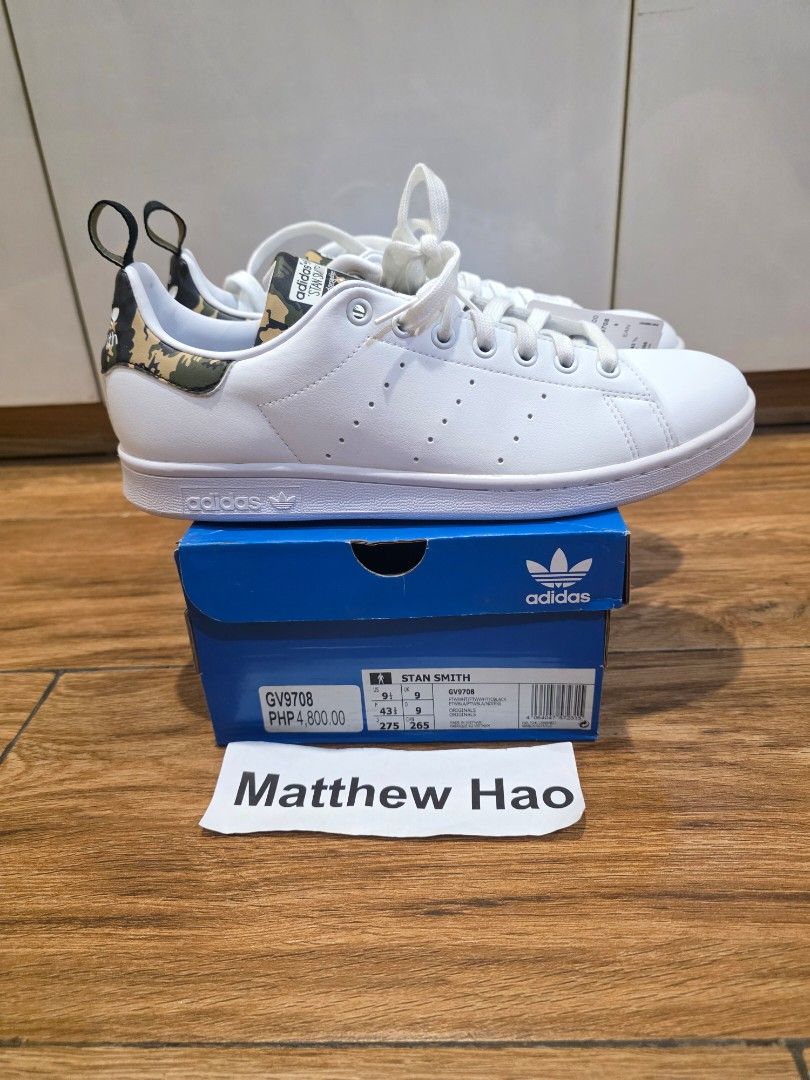 Adidas stan smith (Category: Sneakers) located in Manila. Submitted by machoxmatt (Listing ID 1462181305, Image 1). Description: brandnew size: 9.5us mop:bdo/gcash shipping at buyer's expense.