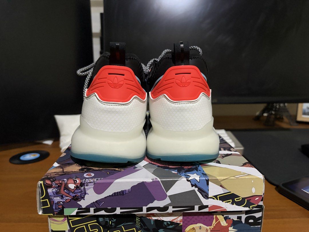 Adidas x Marvel Stark Industries ZX (Category: Sneakers) located in Pasig City. Submitted by ethan_dlc (Listing ID 1462198364, Image 3). Description: adidas ZX 2K Boost x Stark Industries Size 10.5 Used 1x indoors only but brand new condition Great for collectors. Hard to find in the Philippines.