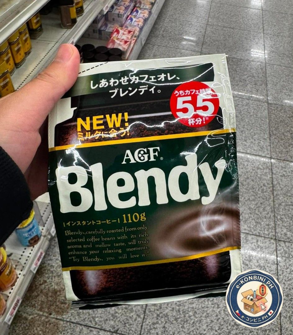 AGF Blendy Espresso Instant Coffee 110g (Category: Other Food & Drinks) located in Quezon City. Submitted by jcn27 (Listing ID 1462161041, Image 3). Description: - Rich and mellow AGF Blendy Espresso instant coffee - Carefully roasted from selected beans - Makes 55 cups (110g pack) - Perfect for relaxing moments.
