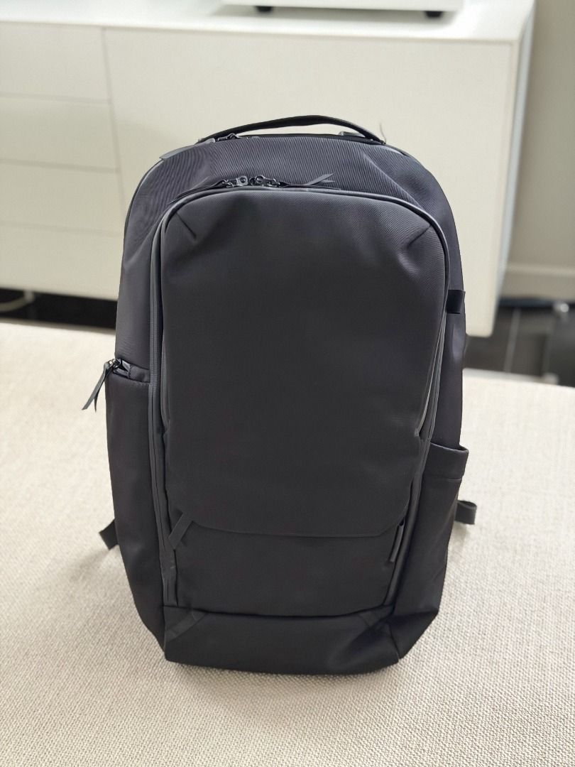 Alpaka Elements Travel Backpack 35L (Category: Backpacks) located in Paranaque City. Submitted by lorenzodlcruz (Listing ID 1462086314, Image 2). Description: Used once, Like new. • 35L capacity • 840D Ballistic Nylon Jet Black (Cool Grey lining) • Three compartments, one front quick access pocket and one side quick access pocket. • Padded, suspended laptop pocket with soft lining (fits up to 16inch laptop) • Main compartment with side mesh pocke
