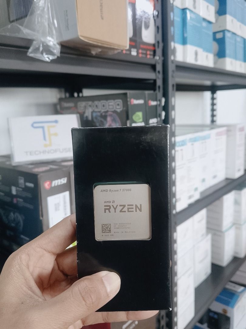 AMD Ryzen 7 5700G Processor with Radeon Graphics Tray Type (Category: Computer Parts) located in Pasig City. Submitted by technofuseofficial (Listing ID 1462125119, Image 1). Description: AMD Ryzen 7 5700G Processor with Radeon Graphics Tray Type Brand New and Original Items Store Location: 3Rd Floor Unit 303, 604 Shaw Boulevard, Barangay Kapitolyo, Pasig City Same Day Delivery: - Lalamove delivery within Metro Manila - For walk-ins: Always PM fi