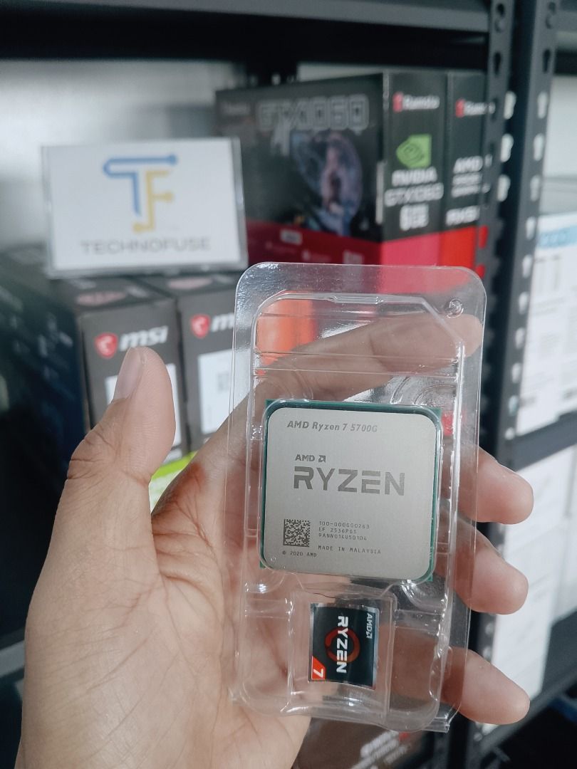 AMD Ryzen 7 5700G Processor with Radeon Graphics Tray Type (Category: Computer Parts) located in Pasig City. Submitted by technofuseofficial (Listing ID 1462125119, Image 3). Description: AMD Ryzen 7 5700G Processor with Radeon Graphics Tray Type Brand New and Original Items Store Location: 3Rd Floor Unit 303, 604 Shaw Boulevard, Barangay Kapitolyo, Pasig City Same Day Delivery: - Lalamove delivery within Metro Manila - For walk-ins: Always PM fi