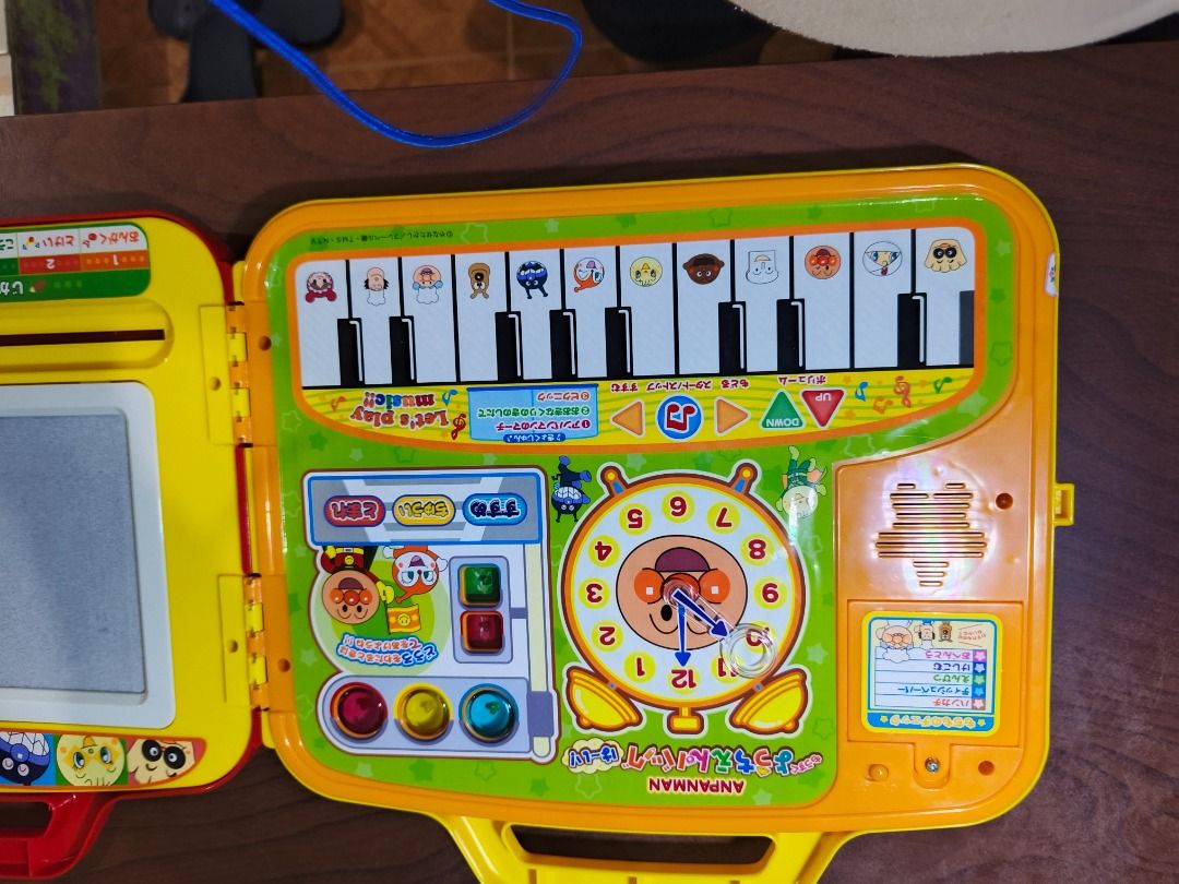 Anpanman (Category: Educational & Learning Toys) located in Caloocan City. Submitted by mckysprelove (Listing ID 1462055557, Image 3). Description: Anpanman drawing piano educational In very good condition. With box. Battery not included.