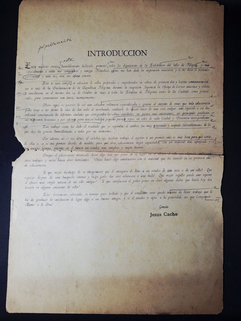 ANTIQUE 1945 PHILITALIC DOCUMENT LETTER (Category: Vintage Collectibles) located in Calamba. Submitted by saitamaeli41953 (Listing ID 1462185761, Image 2). Description: .