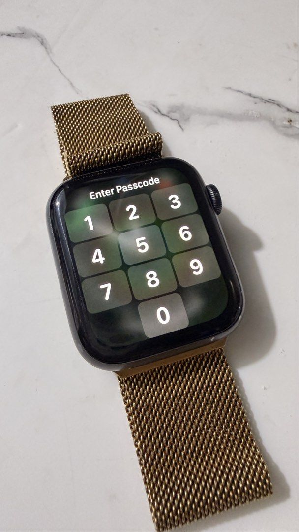 Apple Watch Series 4 Nike Edition 44MM (Category: Wearables & Smart Watches) located in Baliuag. Submitted by guccicarlo (Listing ID 1462173528, Image 2). Description: - Apple Watch Series 4 Nike Edition - Includes original box and charger - Comes with gold Milanese loop band - Includes Nike Sport Loop band - Minor scuffs on body - All features fully functional.