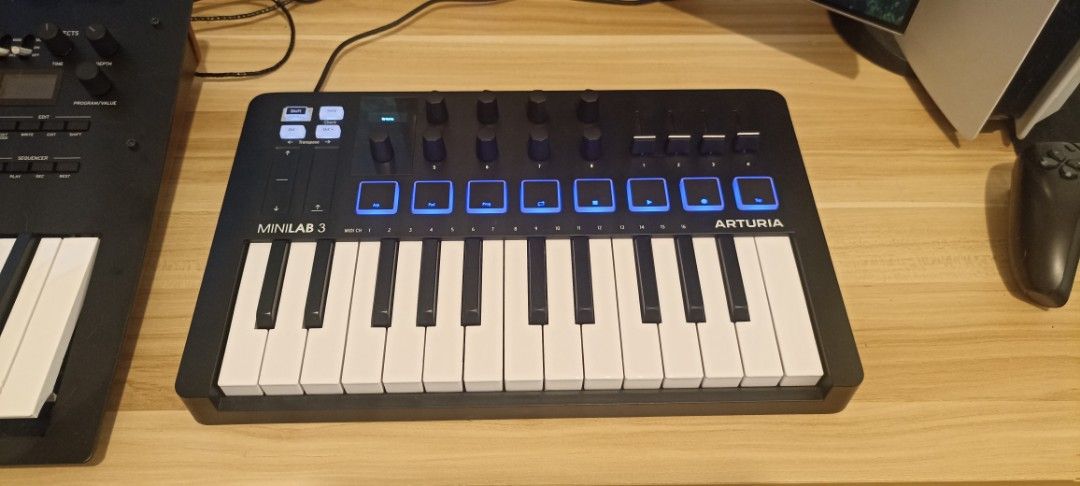 Arturia Minilab 3 MIDI Keyboard Controller (Category: Musical Instruments) located in Pasig City. Submitted by kenmatsuyama (Listing ID 1462224068, Image 3). Description: Bought less than a year ago and barely used. 3500 last price, no haggling please. Payment first before booking delivery, no COD. please check my reviews for your peace of mind. - Arturia Minilab 3 MIDI Controller - 25 Mini Keys - 8 Performance Pads - 8 Encoders - 4 Sliders - Inc