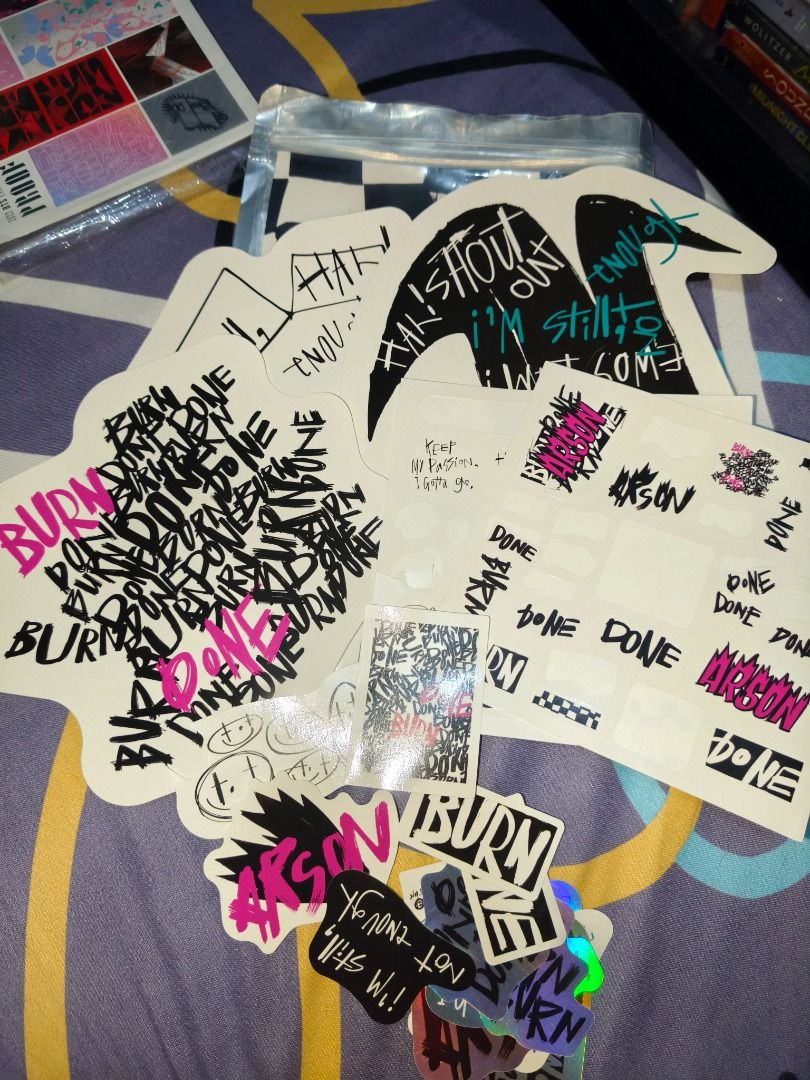 Assorted BTS Stickers - TAKE ALL! (Category: K-Wave Merchandise) located in Davao. Submitted by birdiesells (Listing ID 1462225164, Image 2). Description: RFS: decluttering all stickers i earned from 2019-2023 ✨ includes: -OT7 chapter 2 solo album stickers -Deco Kit stickers -Jack in the Box stickers -Tinytan SUGA and DNA stickers -some BT21 -fanmade stickers MOP: UB, GCash, GoTyme, MariBank MOD: J&T from Davao.