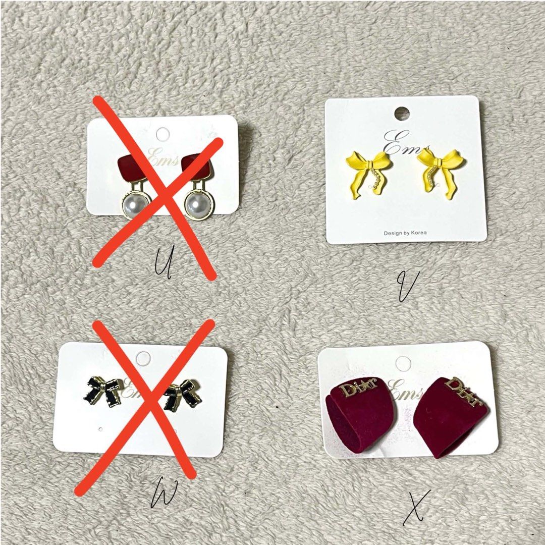Assorted Earrings - Various Styles Available (Category: Earrings) located in San Jose. Submitted by varoumr__ (Listing ID 1462170257, Image 2). Description: - Variety of earrings: studs, hoops, and dangly styles. - Available in different colors and designs. - Perfect for accessorizing any outfit. - Check photos for available styles. - Message me to inquire about specific designs!.