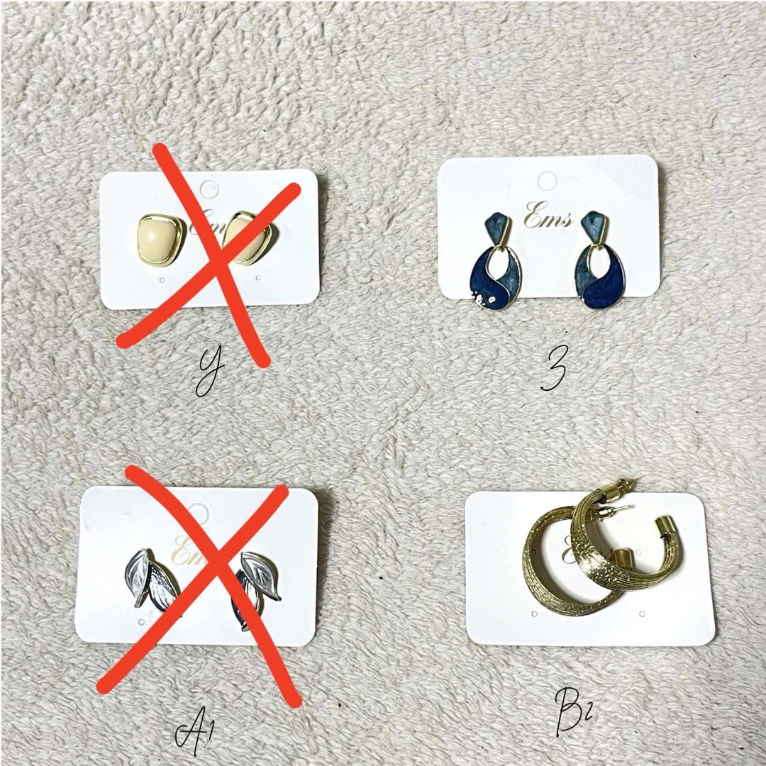 Assorted Earrings - Various Styles Available (Category: Earrings) located in San Jose. Submitted by varoumr__ (Listing ID 1462170257, Image 1). Description: - Variety of earrings: studs, hoops, and dangly styles. - Available in different colors and designs. - Perfect for accessorizing any outfit. - Check photos for available styles. - Message me to inquire about specific designs!.