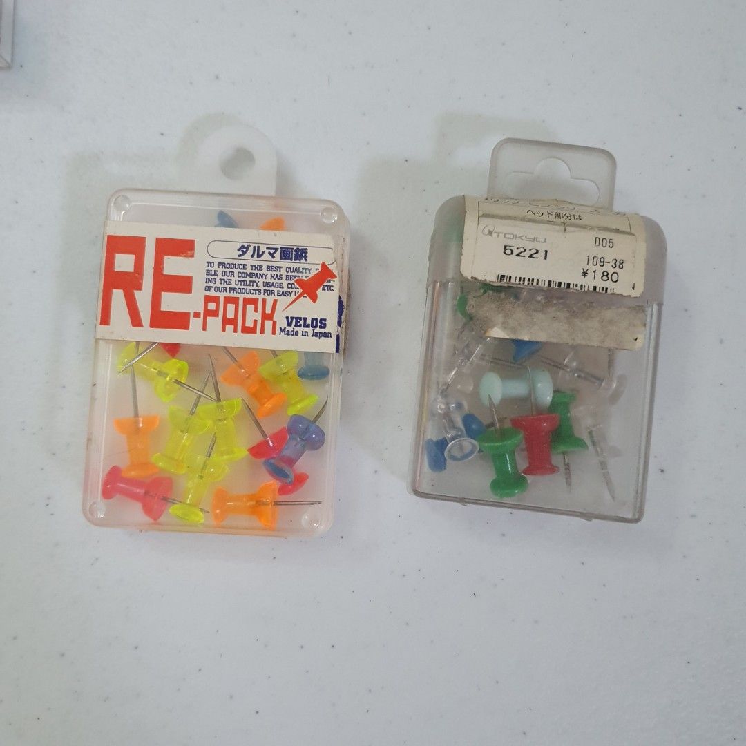 Assorted Stationery: Push Pins, Binder Clips, Slide Clips (Category: Stationery & School Supplies) located in Paranaque City. Submitted by cobien (Listing ID 1462162645, Image 3). Description: - Bundle includes assorted push pins (various colors & sizes). - Comes with metal binder clips in two convenient sizes. - Includes a pack of colorful slide clips. - Ideal for organizing papers, crafting projects, or office use. - All items are in good, pre-