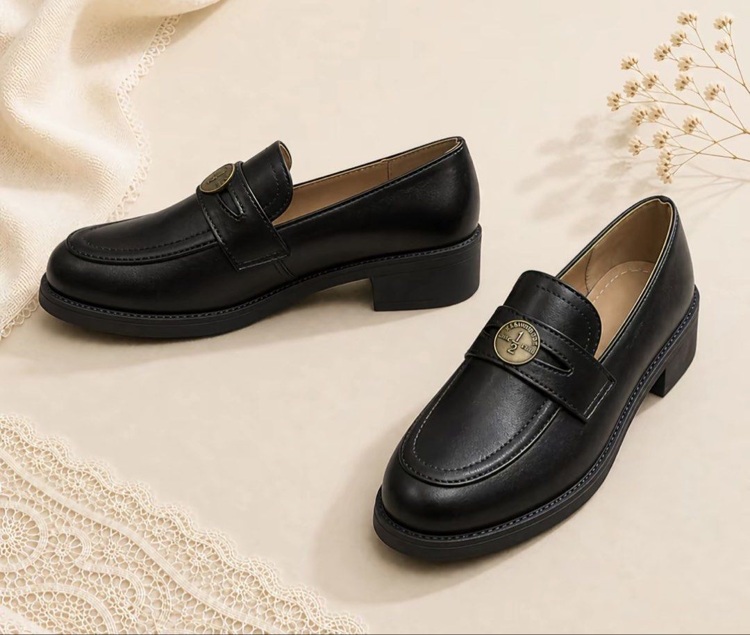 Atikota Black Loafers (Category: Loafers) located in Quezon City. Submitted by the_wardrobe.ph (Listing ID 1462039653, Image 3). Description: -Never used, kept in shoe cabinet -No box -can be shipped thru j&t, grab or lalamove - Brand: Atikota - Color: Black - Style: Retro, versatile loafers - Features: Metal accent on strap - Size: 37 .