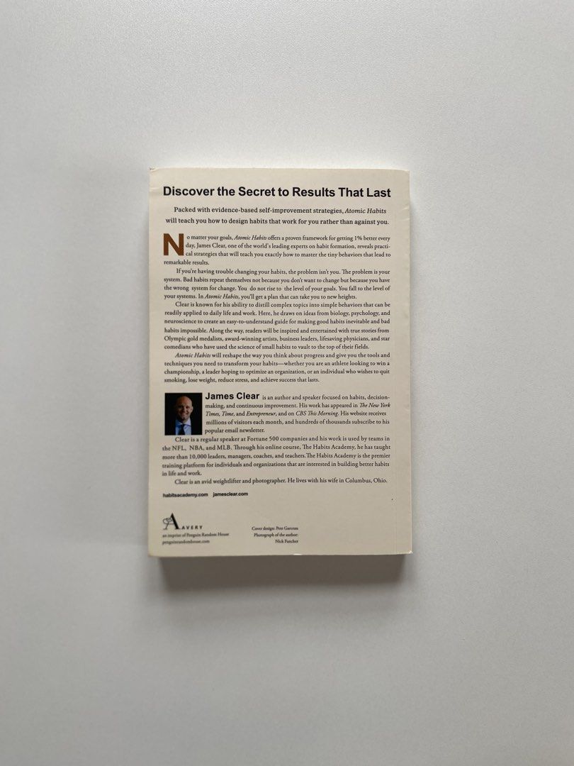 Atomic Habits by James Clear - Tiny Changes, Remarkable Results (Category: Storybooks) located in Davao. Submitted by editd (Listing ID 1462067252, Image 2). Description: unused, just kept on storage. good as new! no highlights/annotations. w/ freebie.