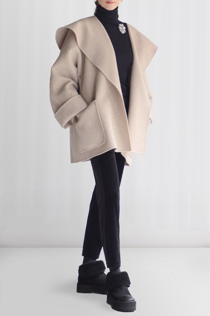 Autumn Winter Wool Oversized Coat (Category: Coats, Jackets and Outerwear) located in Taguig. Submitted by jane.klosette (Listing ID 1462096418, Image 3). Description: BRANDNEW - thick fabric - perfect for winter season - worth to buy Delivery via Lalamove/gogo express, payment first. 📍 Taguig .