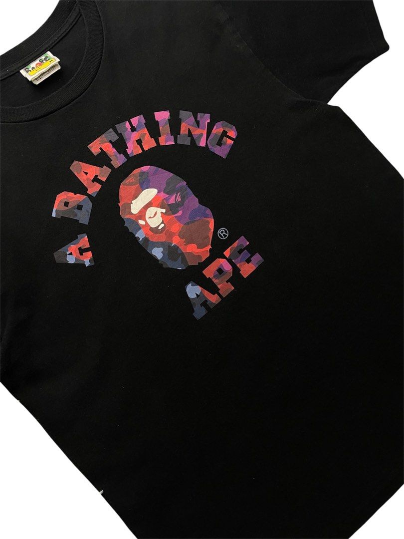 Bape College Tee Crazy Camo (Category: Tshirts & Polo Shirts ) located in Cabanatuan. Submitted by rmsdnl (Listing ID 1462124176, Image 2). Description: BAPE COLLEGE TEE CRAZY CAMO -Complete tags -Authentic -Flawless Size M on tag,Best fit Small-Medium Width:20 Length:26 Excellent Condition Color rate:9.8/10 Issue:None Price:2499.