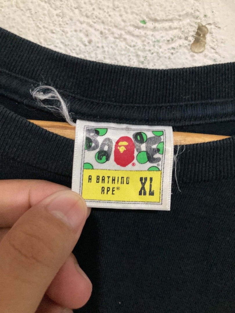 BAPE Multi Camo Face Bapesta Tee (Authentic) (Category: Tshirts & Polo Shirts ) located in San Jose del Monte. Submitted by zen31 (Listing ID 1462242055, Image 3). Description: BAPE TEE (AUTHENTIC) XL ON TAG 22X29.5 DIMENSION VERY GOOD CONDITION 9.5/10 COLOR RATE ISSUE: MINIMAL HAIRLINES.