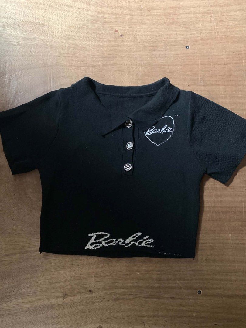 Barbie Cropped Polo Shirt (Category: Blouses) located in Muntinlupa City. Submitted by herellas0504 (Listing ID 1462070134, Image 1). Description: Barbie Cropped Polo Shirt Mine: 170 can fit xs-med (stretchable) no issue Helping a friend 🎀 MOD: J&T MOP: GCASH NO COD.