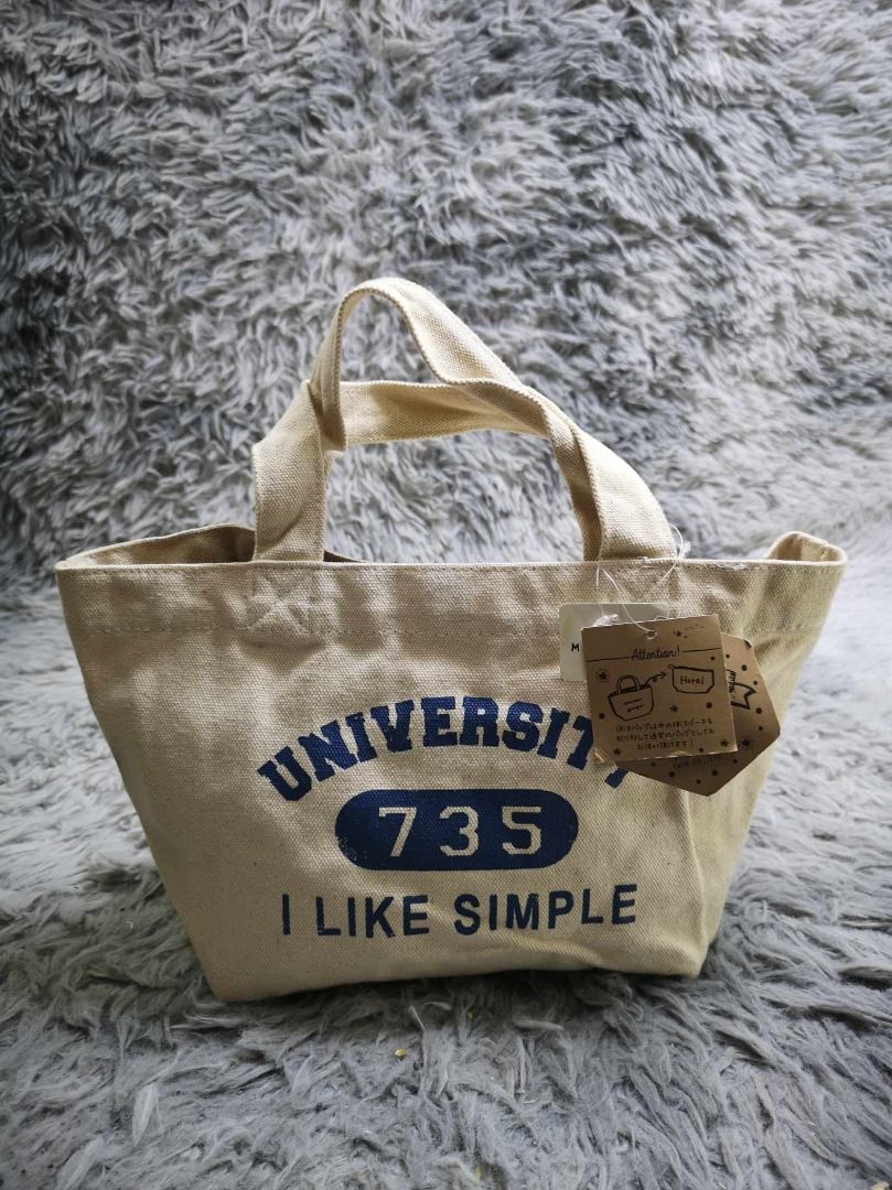 Beige Canvas Mini Tote Bag With Inside Pocket (Category: Tote Bags) located in Santa Cruz. Submitted by jmy_surplus.2 (Listing ID 1462101039, Image 1). Description: Size ; L - 7.5 W - 12.6 Color ; Beige Type ; Tote Bag Brand ; No brand Material ; Canvas Style ; Canvas Mini Tote bag LR 129 JMY 1 Batch #221.