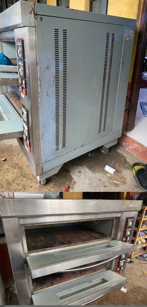 Berjaya Infra Red Electrical Baking Oven ~2 Deck BJY-E13KW-2BD (Category: Ovens & Toasters) located in Los Banos. Submitted by reginaramo11482 (Listing ID 1462181118, Image 3). Description: - Berjaya 2-deck infra-red electrical baking oven - Model: BJY-E13KW-2BD - Ideal for commercial baking needs - Voltage: 220V, 1 Phase - Power: 13KW - Temperature Range: 20°C - 300°C - Dimensions: 1250 x 845 x 1220MM (L x W x H) - Weight: 150KG - Made in Malays