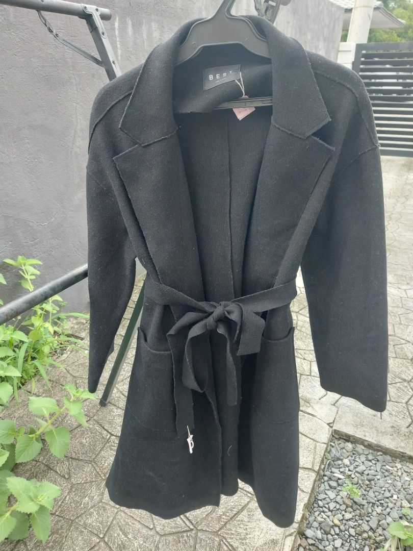 BEST Black Winter Coat (Category: Coats, Jackets and Outerwear) located in San Pedro. Submitted by laine0728 (Listing ID 1461868950, Image 2). Description: - Brand new black wool coat from BEST - Classic cut, versatile for layering - Ideal for winter -bought in Seoul, South Korea -used once -Original Price Php3,000.