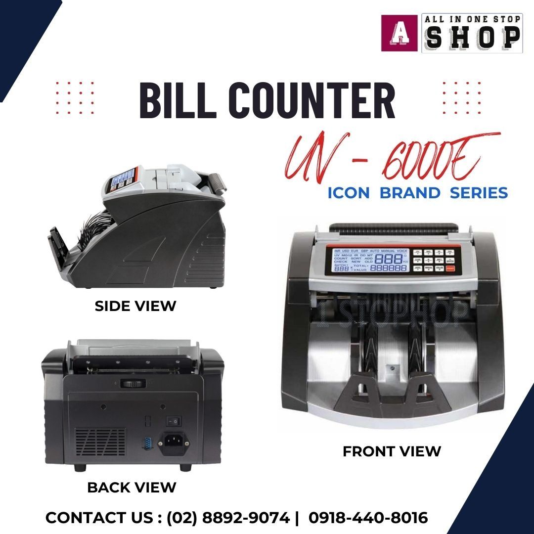 Bill Counter (Category: Office & Business Technology) located in Makati City. Submitted by one-shop.mkt (Listing ID 1462104960, Image 2). Description: For further details and information, you may contact us through the following: Mobile: 0916 262 3004 | 0918 440 8016 Address: Cityland 10, Tower 1 H.V. Dela Costa St., Ayala Avenue, Makati City Delivery Charge: c/o client Please look for Ms. Bennyrich Dellova .