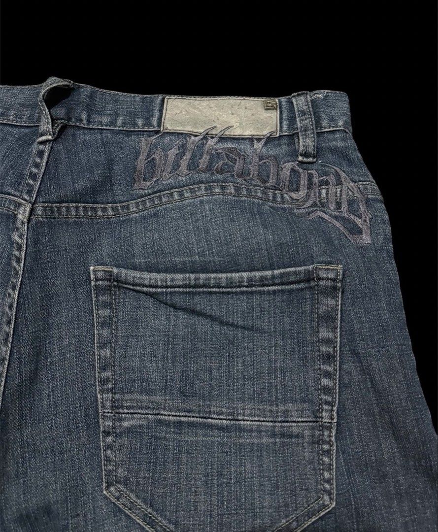 Billabong denim pants (Category: Jeans) located in Las Pinas. Submitted by thrftmnl. (Listing ID 1462207807, Image 3). Description: Y2K Billabong denim pants Size: 34 on tag Dimes Width: 34-36 Length: 42 Thigh: 12 Inseam: 31 Leg opening: 7.5 Issue/s: none.