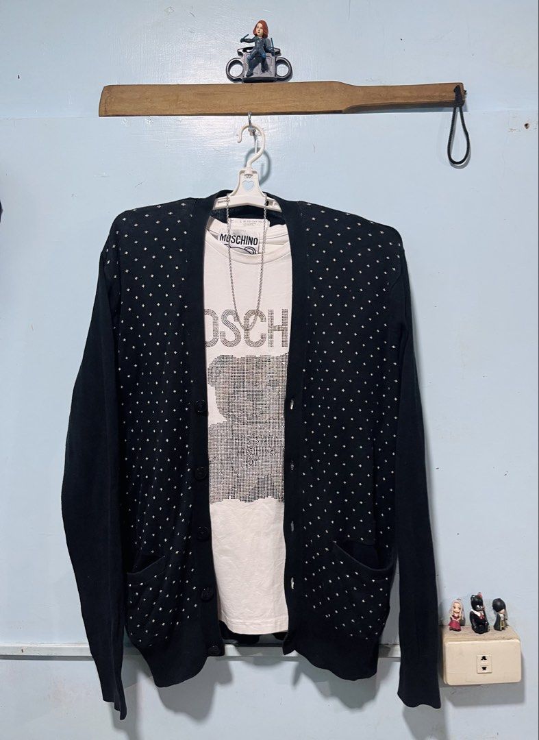 Black Chocoolate Skate Mens Cardigan (Category: Coats, Jackets and Outerwear) located in Navotas City. Submitted by y2kikaystuff (Listing ID 1462242876, Image 2). Description: Black Chocoolate Skate Mens Cardigan Size Large Personal item from Japan Not ukay No issue Can pass as new From 500 down to 350 only Pm me.