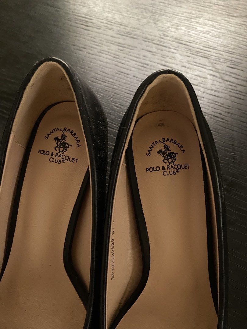 Black Heels (Category: Heels) located in San Pedro. Submitted by mikkaaela (Listing ID 1462091567, Image 2). Description: - Brand: Santa Barbara Polo & Racquet Club - Size: 36 -Good, with minor signs of wear on the sole.