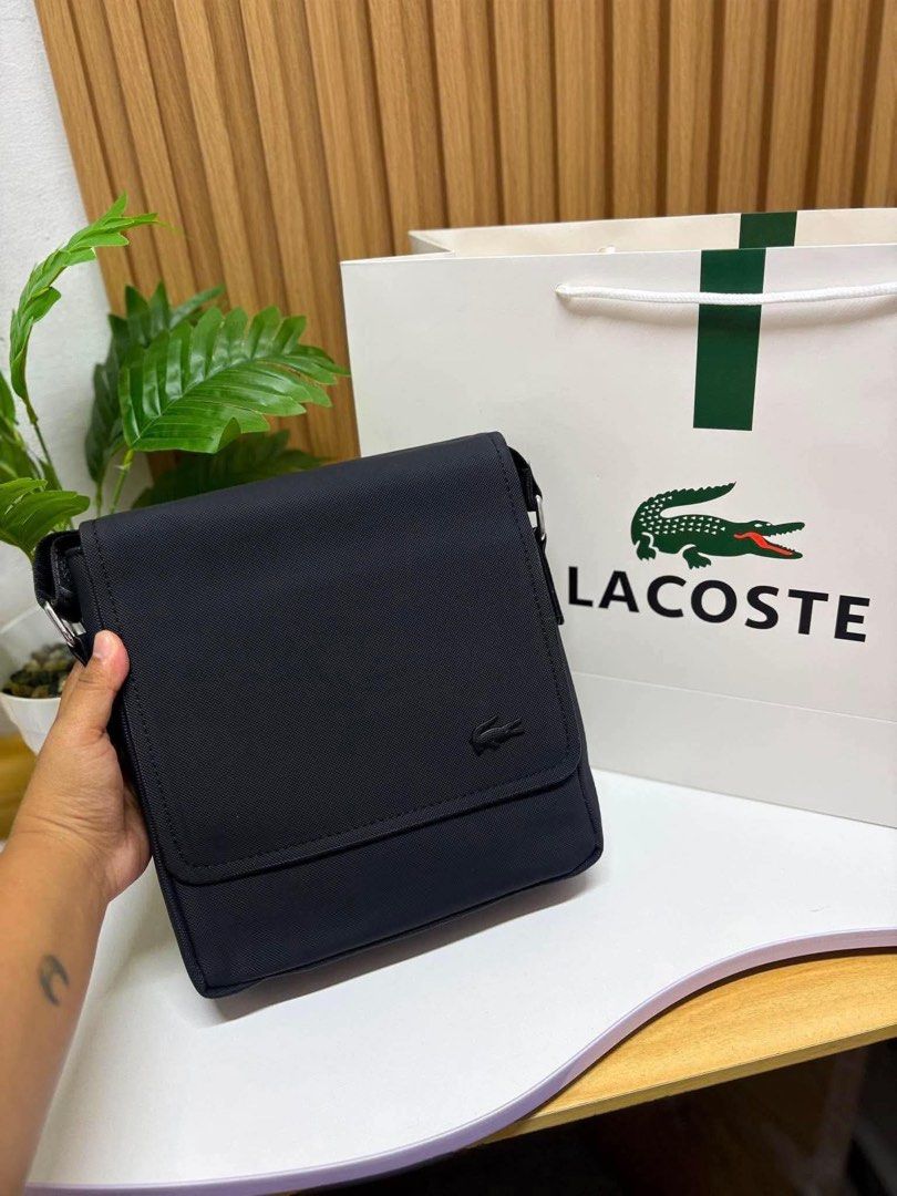Black Lacoste Sling Bag for men (Category: Announcements) located in Quezon City. Submitted by stuffs.hellyy (Listing ID 1462115558, Image 3). Description: .
