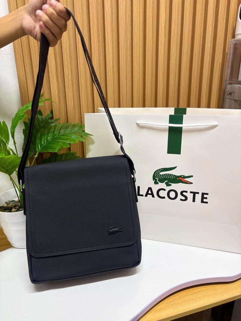 Black Lacoste Sling Bag for men (Category: Announcements) located in Quezon City. Submitted by stuffs.hellyy (Listing ID 1462115558, Image 1). Description: .