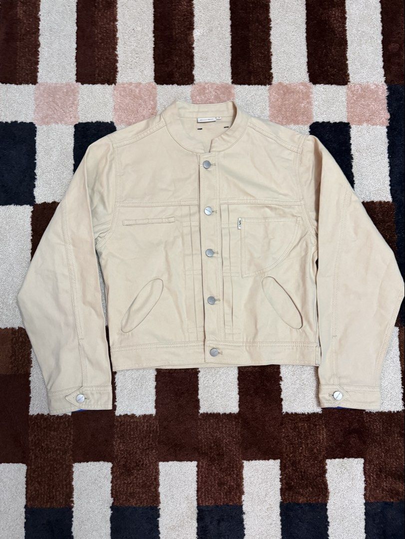 Blanc nue work wear jacket (Category: Coats, Jackets and Outerwear) located in Quezon City. Submitted by jmonteeee (Listing ID 1462086617, Image 1). Description: Size small 20x21 width x length Brand new with tags Rfs: too small for me.