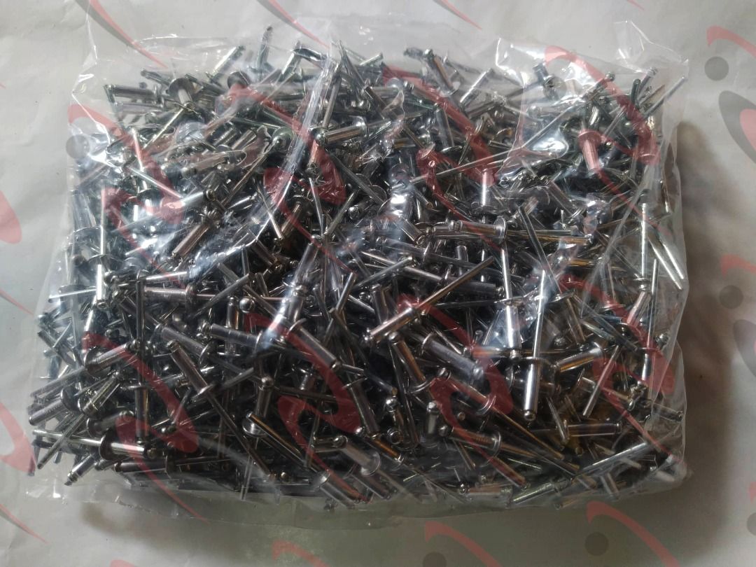 Blind Rivets – Available in Different Sizes (Category: Safe) located in San Pablo. Submitted by ultrasteelspc (Listing ID 1462049778, Image 3). Description: 🔩 Blind Rivets – Available in Different Sizes Easy-to-install fasteners for joining metal sheets and other materials, especially when only one side of the workpiece is accessible. 📏 AVAILABLE SIZES: • Blind Rivet – 1/8" × 1/2" • Blind Rivet – 1/8" × 3/4" • Blind Rivet – 5/32" × 1/2" 🔧 COMM