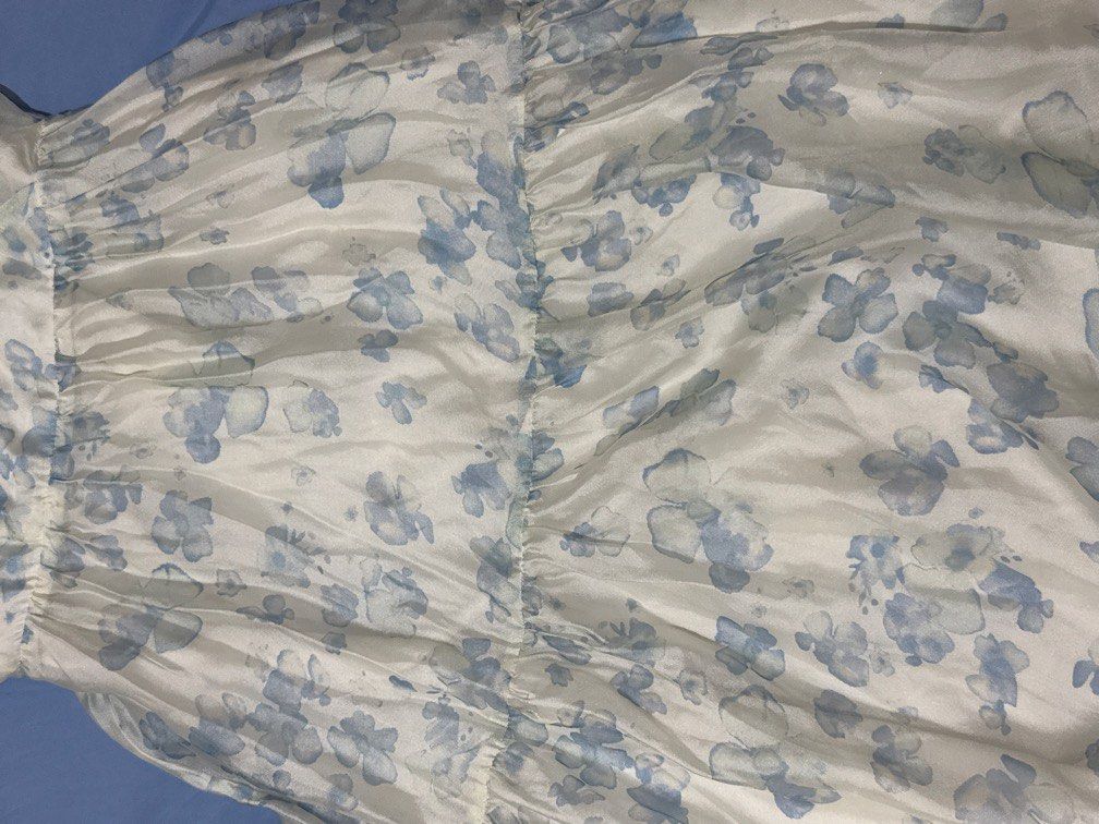 Blue Floral Long Dress (Category: Dresses) located in Manila. Submitted by jannine_closet (Listing ID 1462173677, Image 3). Description: Blue cottage core floral dress fits S-M frame.