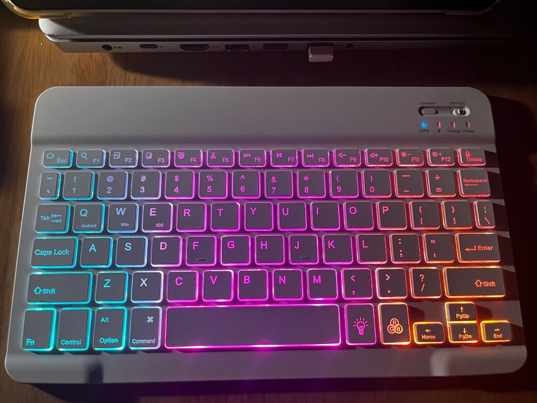 2pcs Wireless Bluetooth Keyboard ₱799for BOTH! (Category: Computer Keyboard) located in Binan City. Submitted by med.ph7 (Listing ID 1462239158, Image 2). Description: ⌨️ 2pcs Wireless Bluetooth Keyboard — ₱799 for BOTH! 🤍 White + Black 📱 Perfect for iPad, tablets & phones 🔵 Bluetooth wireless— working properly 🌈 With RGB backlight/colors ✨ Minimalist & compact design 💻 Perfect for studying, work, typing, or everyday use - No box 📦 🎒 Easy 