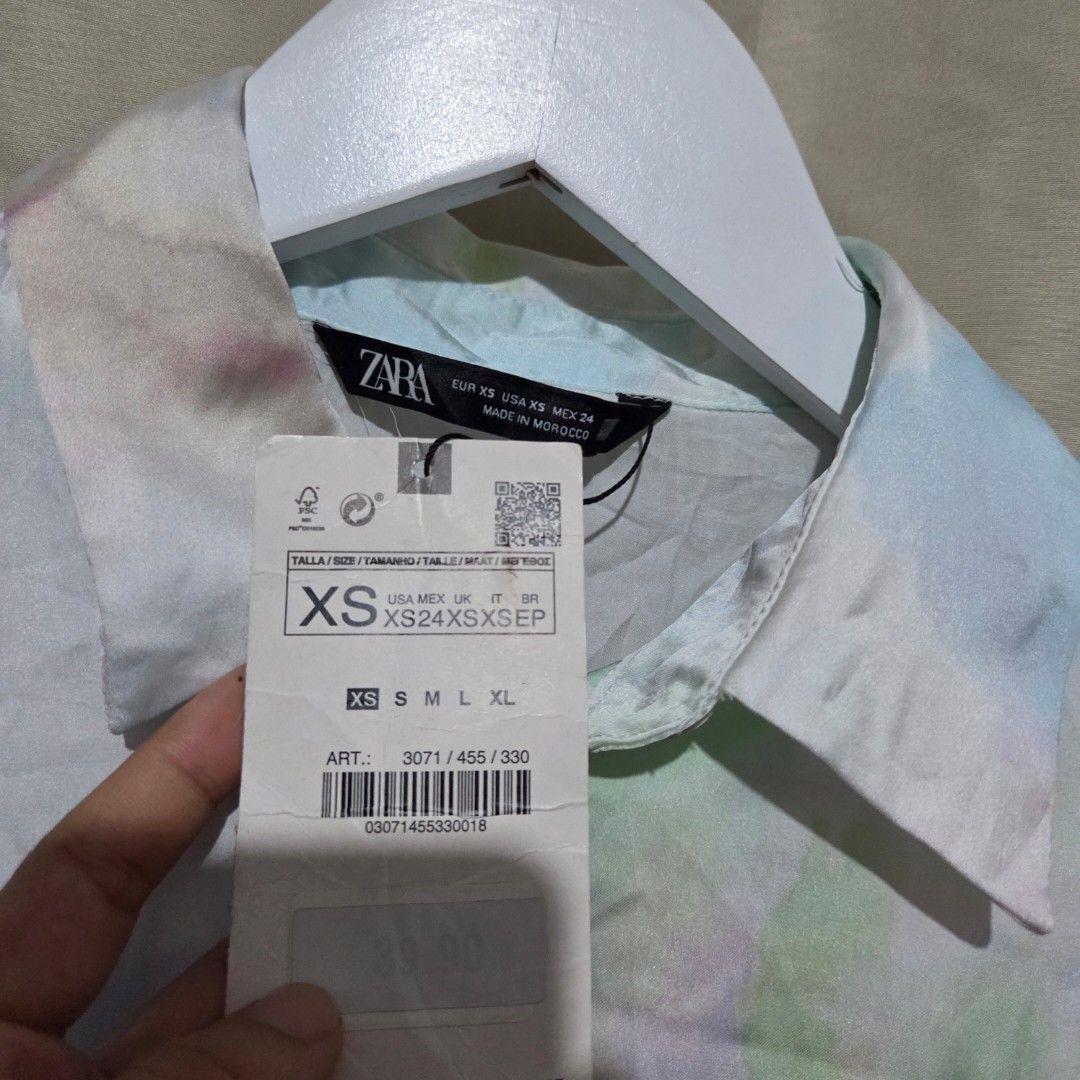 BNWT ZARA SILK (Category: Longsleeves) located in Santiago. Submitted by fromboxes (Listing ID 1462164141, Image 3). Description: new with tag XS runs big Ships thru J&T Isabela North Luzon Shipping Nationwide No rush shipping 😊😊.