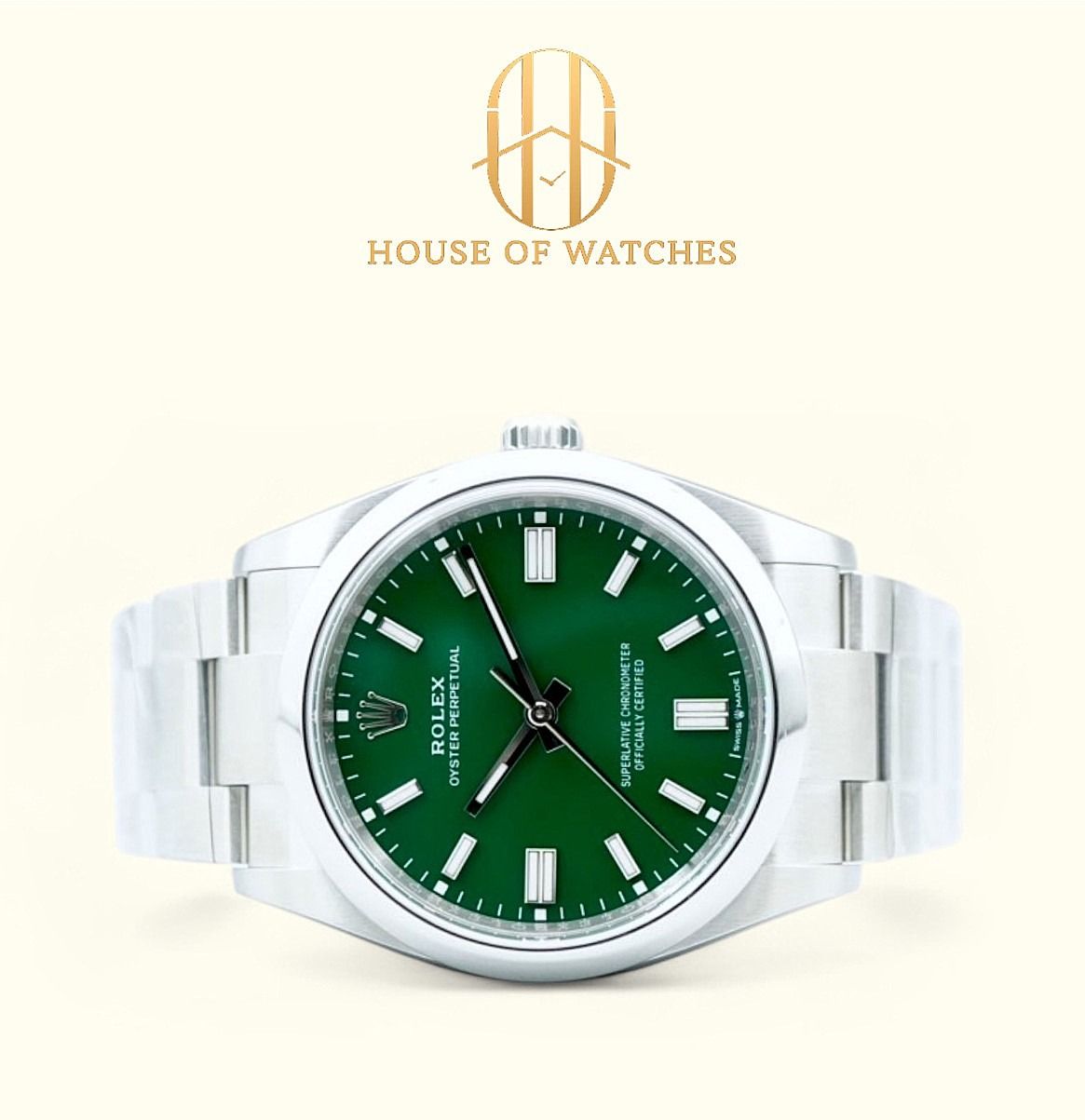 Full Factory Stickers Brand New September 2026 Rolex Oyster Perpetual 36 Green Oyster 126000 126000 Green OP36 (Category: Watches) located in Singapore. Submitted by houseofwatches.sg (Listing ID 1462111730, Image 1). Description: Stay connected with House of Watches! Brand New September 2026 Rolex Oyster Perpetual 36 Green Oyster 126000 Our Price: $13,950 SKU: HS24506 Brand: Rolex Reference: 126000 Condition: Brand New Dated: September 2026 Dial