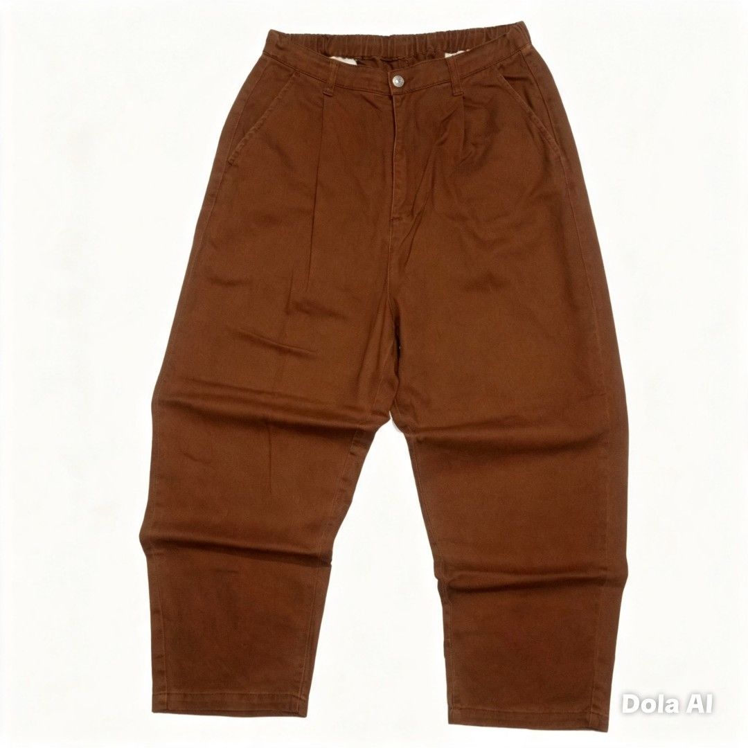 Brown baggy pants (Category: Jeans) located in Bacoor. Submitted by jeffmedrin55454 (Listing ID 1462163609, Image 1). Description: dimes waist 30 - 34 length 38 hem 8 thighs 13.