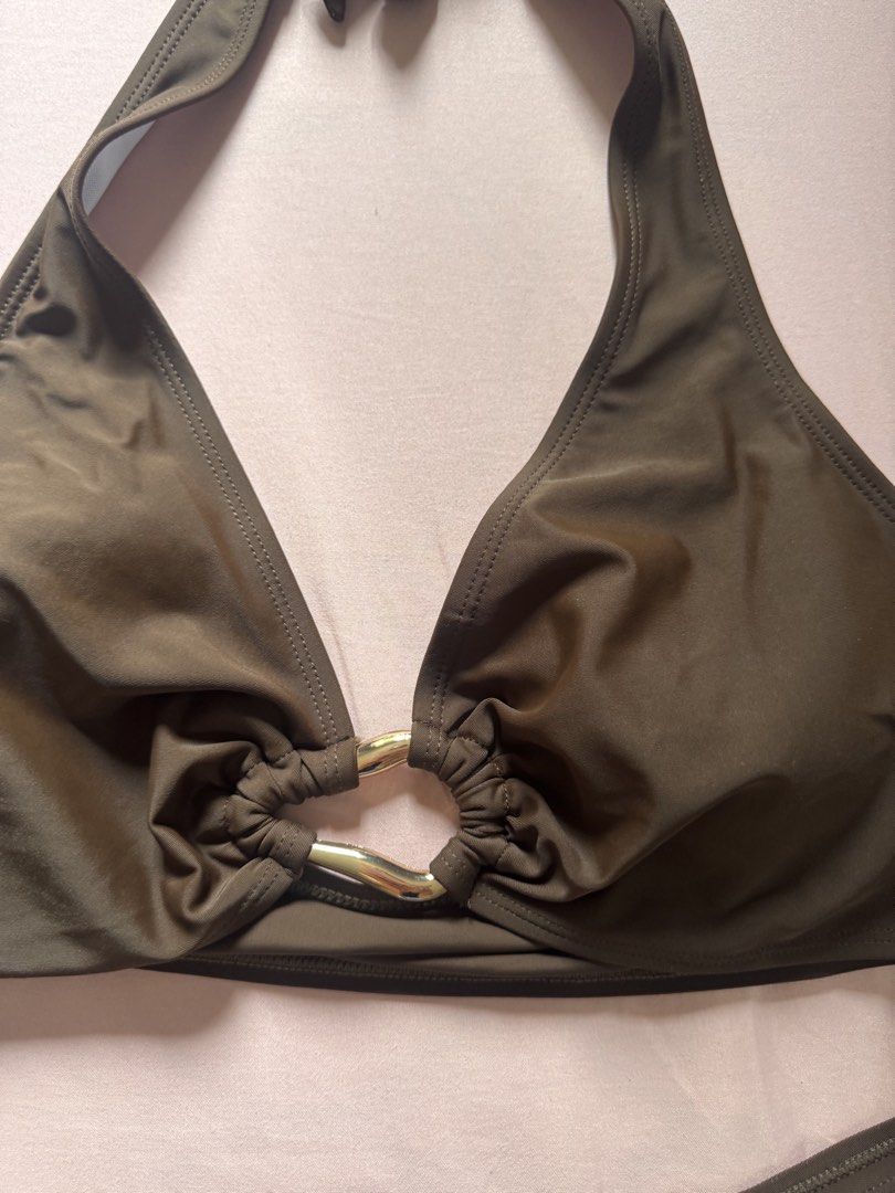 Brown Halter Bikini with Gold Ring Details (Category: Bikinis & Swimsuits) located in Paranaque City. Submitted by simplylizzy (Listing ID 1462099939, Image 3). Description: 👙 brand new rfs: not my size ✅ As described and shown in photos. Please review all photos and the description. Feel free to ask for more photos or details, happy to send. All sales are final..