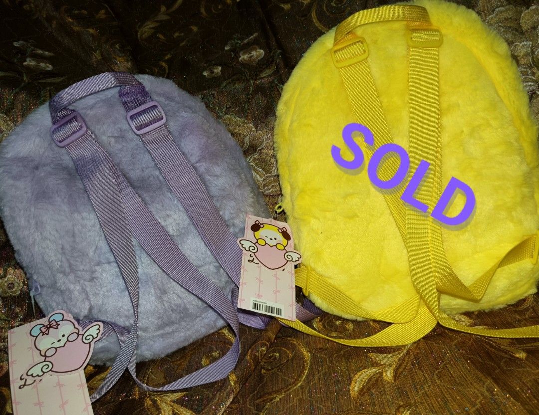 BT21 Clear Pocket Plush Backpack Concert Size (Category: Travel Essentials & Accessories) located in Manila. Submitted by cypherchepark (Listing ID 1462233837, Image 3). Description: From 2,000.00 SALE to 1,800.00 only 💜 - Super cute and fluffy BT21 clear pocket backpacks - Perfect for concerts or everyday use - Concert size - Available in purple and yellow - Get yours now!.