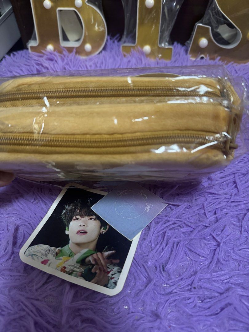 Bts shooky double zip pouch (Category: Other Stationery & Craft) located in Pasig City. Submitted by queenv18 (Listing ID 1462174345, Image 2). Description: Onhand items in PH ready to ship merch are directly shipped from korea / taiwan / japan / us 101% legit Brandnew Plus sf.