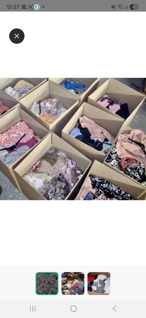 Bundle box (Category: Jeans & Leggings) located in Singapore. Submitted by ninasusant89395 (Listing ID 1462074480, Image 3). Description: -bundle clothes -total have 8 box take all $300 - Classic five-pocket design - Button and zip fly closure - Likely a straight leg cut - Essential wardrobe staple - Easy to style with various tops and shoes.